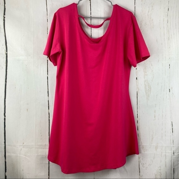 Fuchsia pink blouse with cutout strap back - Picture 6 of 6